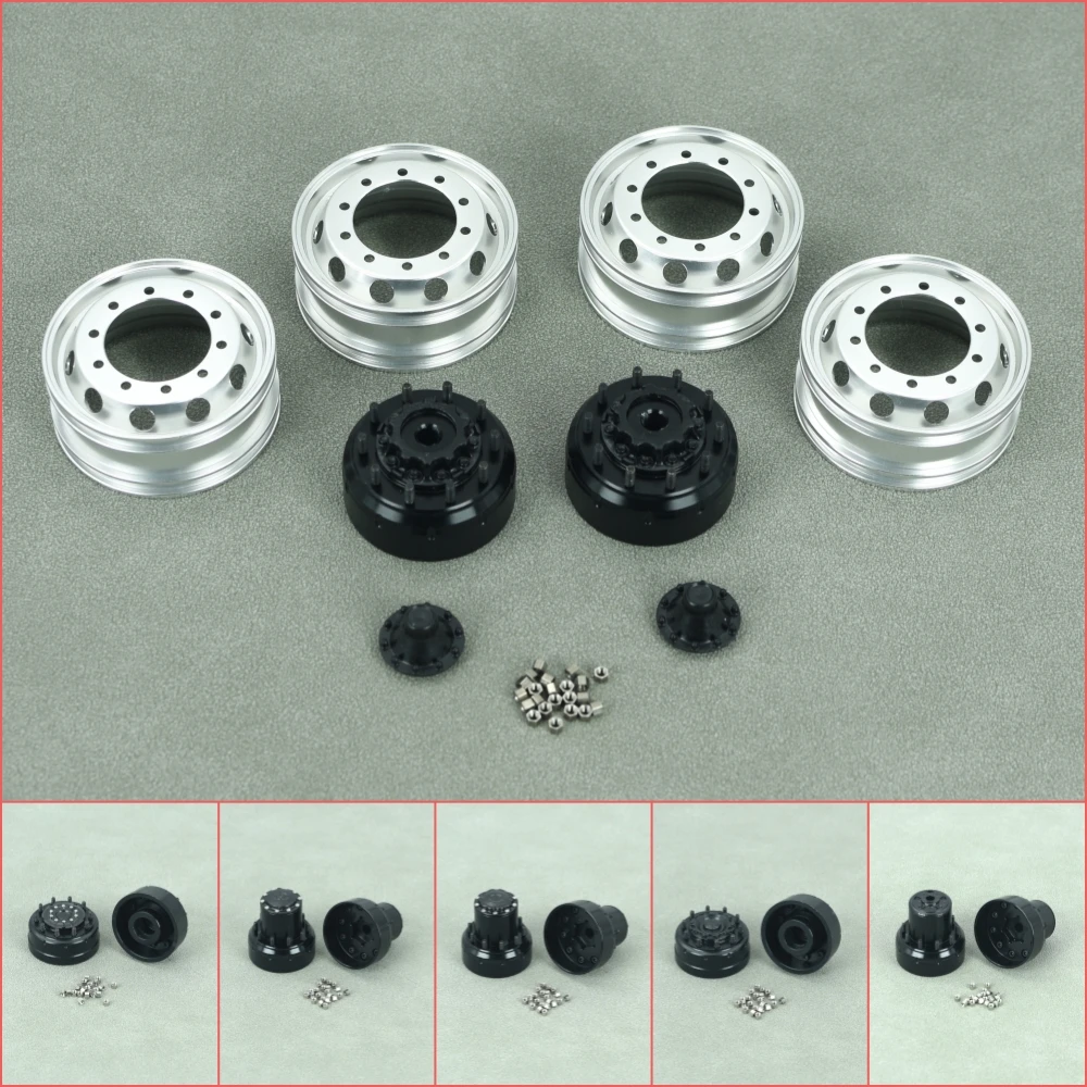 Metal Wheel Hub Brake Drum Shaft Head for 1/14 RC Truck For man For scania For volvo