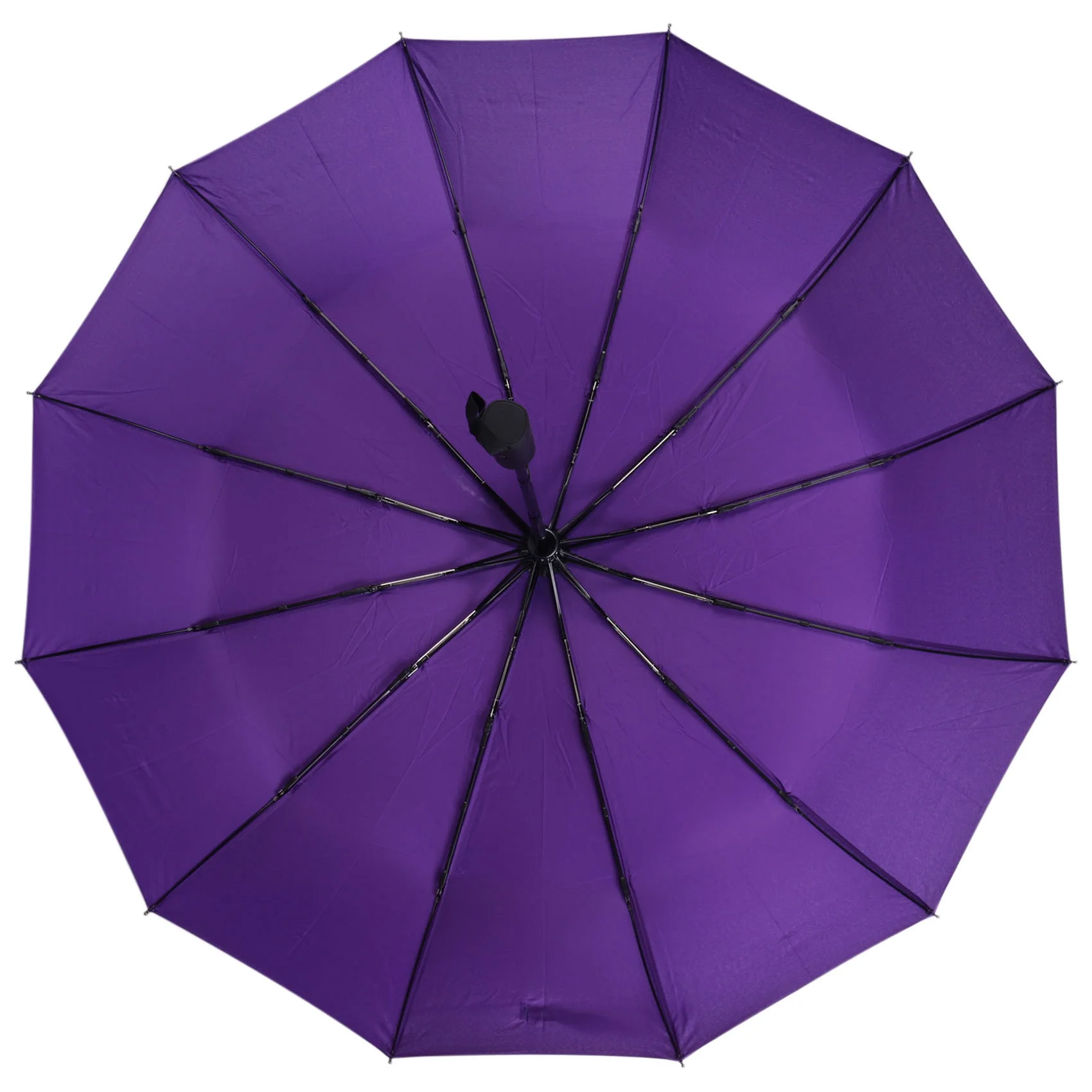 

T70C! 12 Ribs Handheld Folding Umbrella Windproof Compact Travel,Auto Open/Close Large Rain Umbrellas for Mens Women-Purple