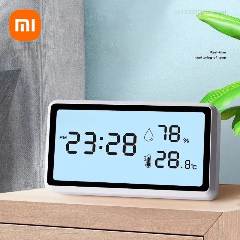 Youpin Deli Electronic Thermometer Hygrometer Weather Station High Precision with Table Clock Function Mini Thermometer LCD Tool