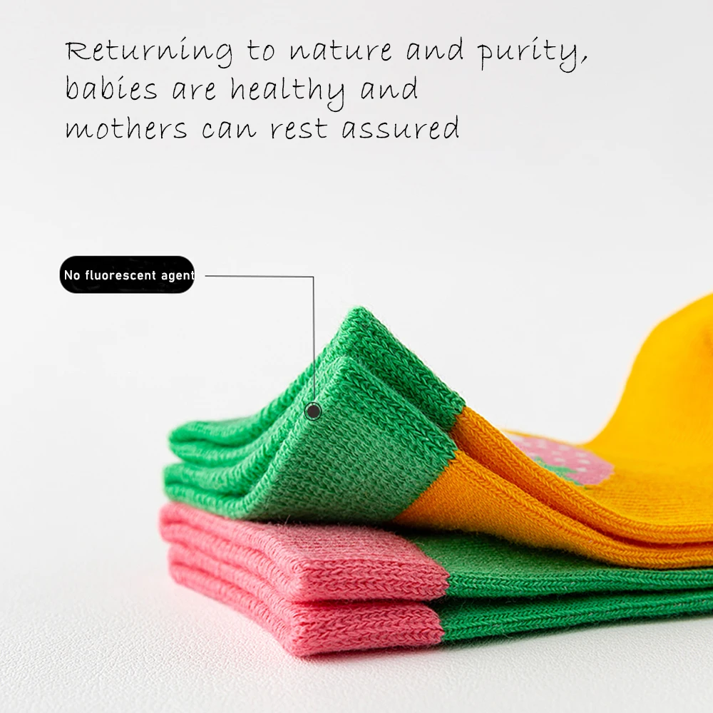 Girls Cotton Socks Countryside Mori Style Elasticity Breathable Cute Ankle Socks for Kids Age 1-16 Years Casual All Season Wear