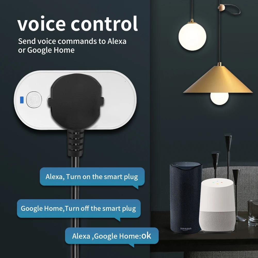 TNCE Tuya Brazil Plug 16/20A WiFi or Zigbee, socket with Power Monitor,Smart Life APP Remote control,Voice for Google Home Alexa