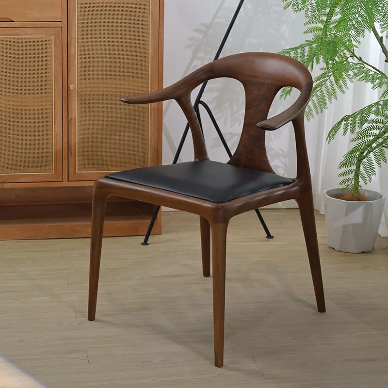 

Североамериканский черный орех, утконос, стул со спинкой, обеденный стул из цельного дерева, домашнее простое кресло, стул для учебы и отдыха