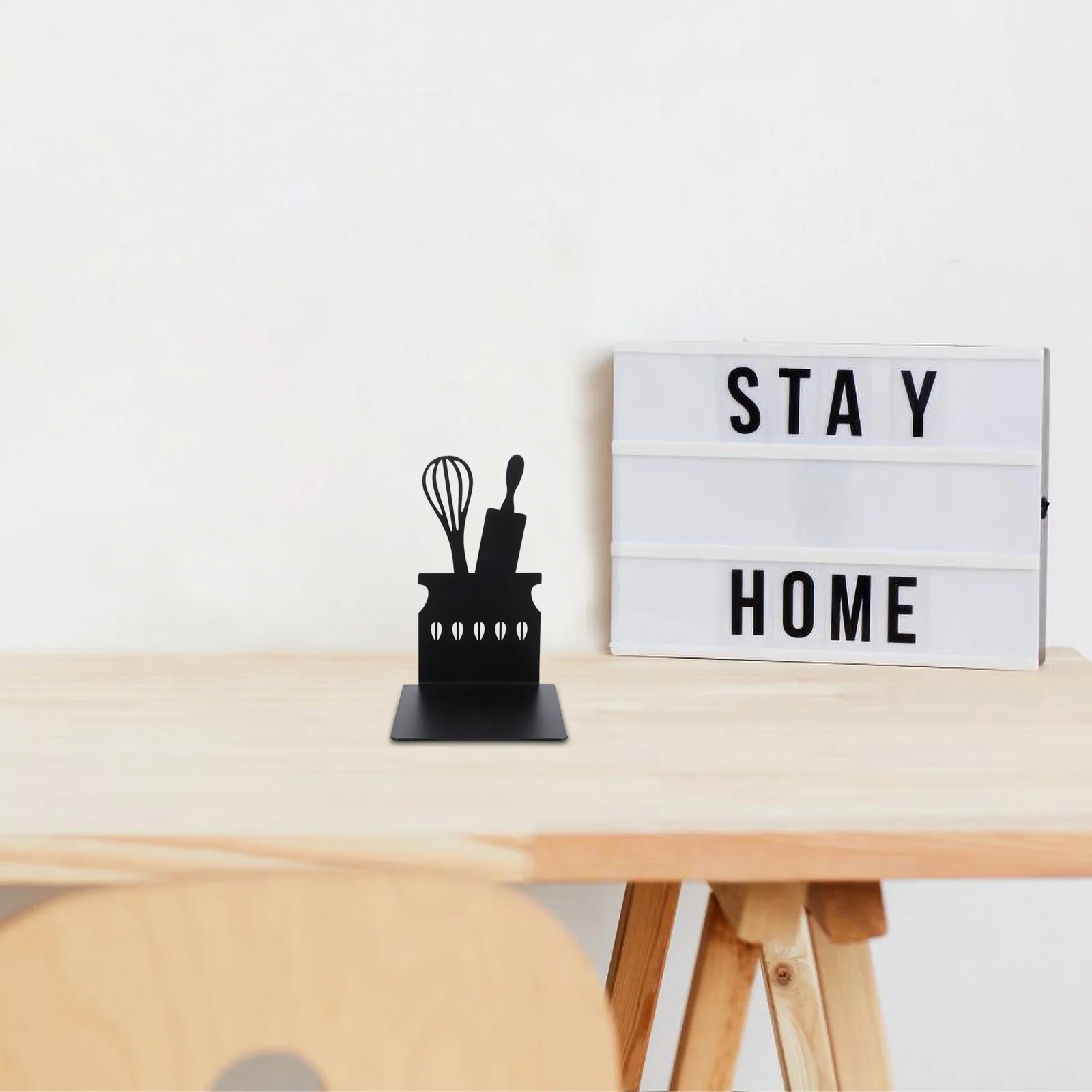 1Pair Metal Book Ends Decorative Tableware Desktop Book Organizer Shelf Stopper Bookends for Shelves