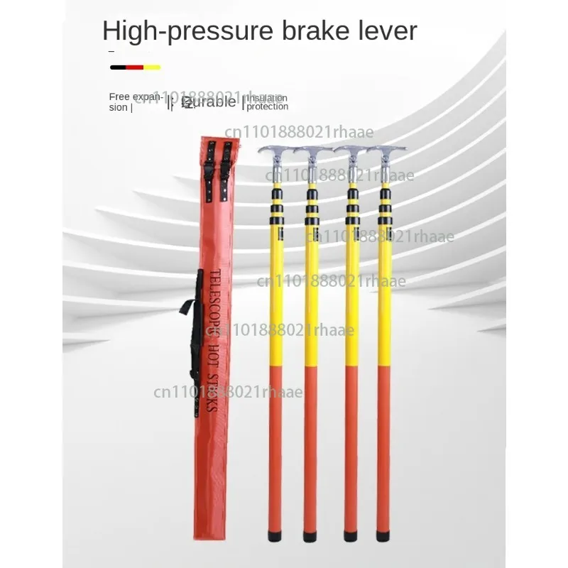 

35kV high voltage telescopic rod pull insulation rod make gram operation rod grounding 10KV electrician pick wire