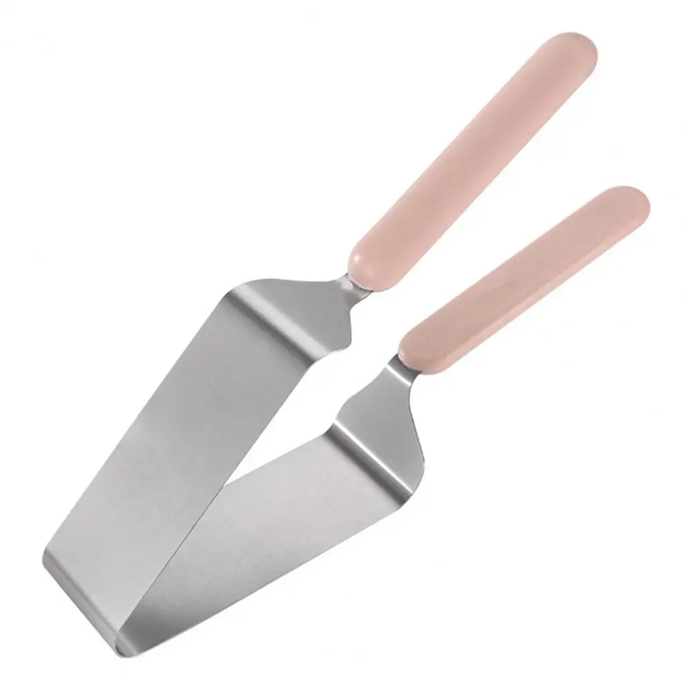 Cake Cutting Tool Stainless Steel Cake Separator with Comfortable Handle Triangle Cake Gripper Splitter Multi-piece Transfer