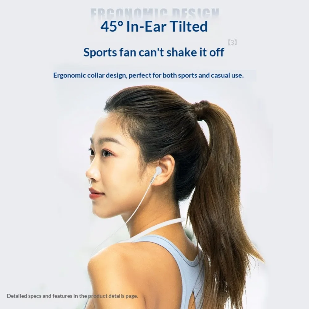 Neck-hung Bluetooth Headphones 2025 New Version Noise Cancellation Ultra-Long Battery Life Imperceptible Wearing Non-In-Ear Slee view 5