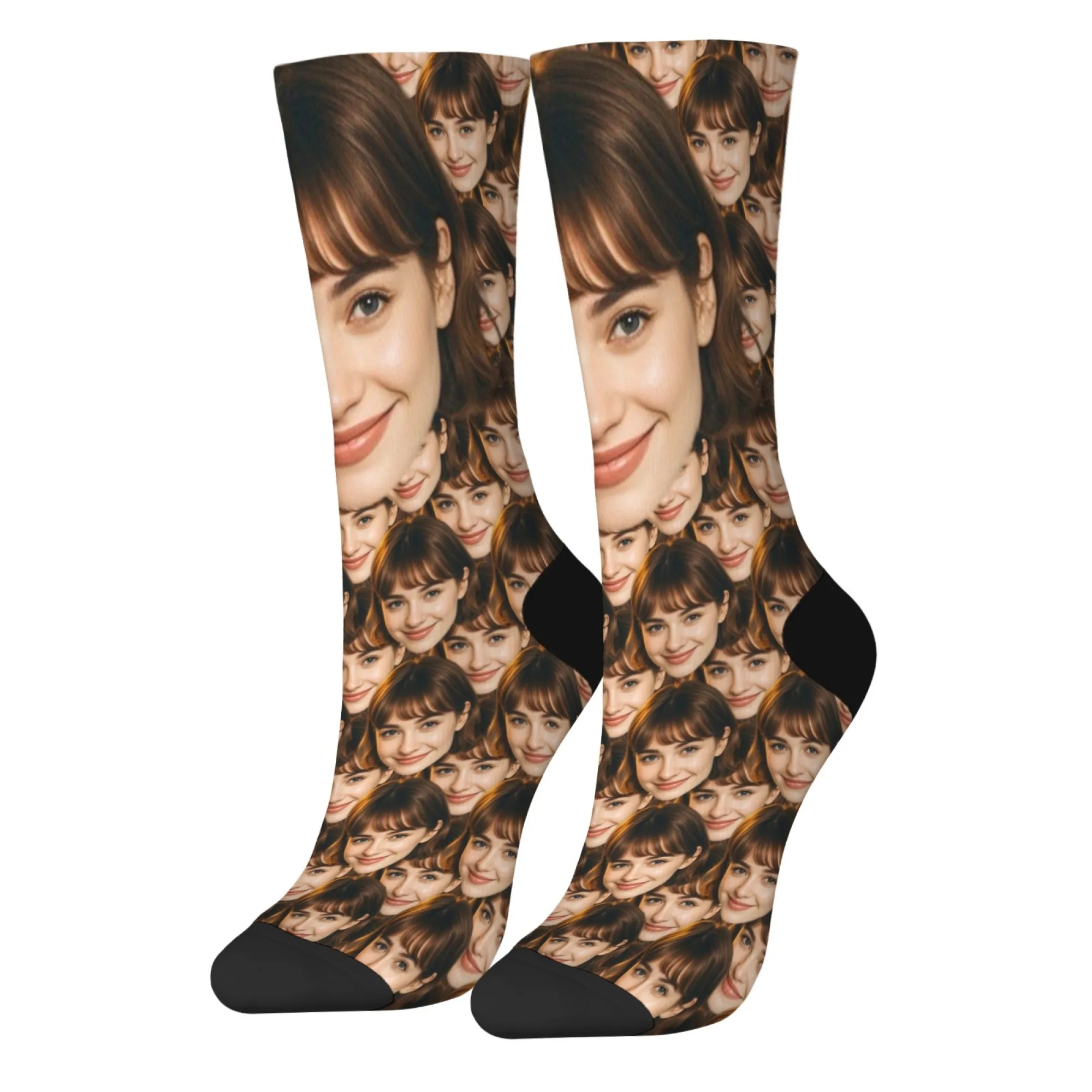 Calcetines personalizados con cara personalizada para hombre, calcetines divertidos y creativos con foto personalizada, calcetines novedosos, regalo de fiesta de cumpleaños para pareja de Navidad