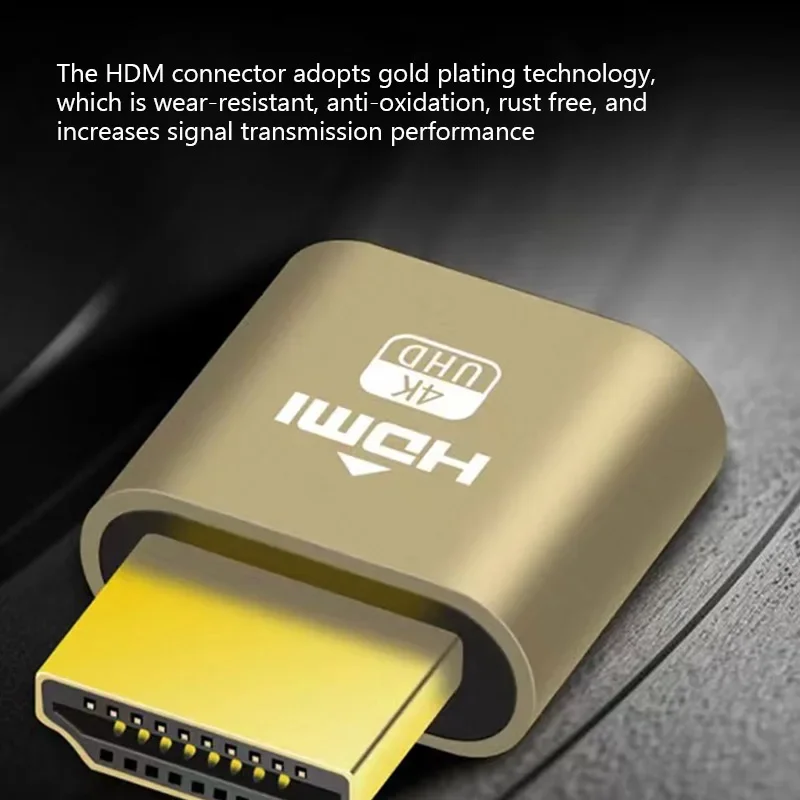 HDMI-متوافق مع المكونات الدمية العرض الافتراضي مقطوعة الرأس شبح عرض المحاكي 4K DDC EDID الدمية المحاكي محول لتعدين البيتكوين