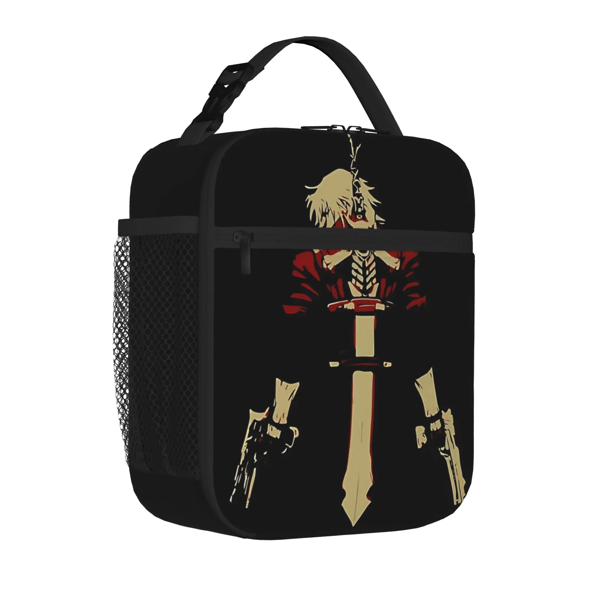 1 Piece For Students Food Container swordsman Portable Pocket D-Devil May Cry Zipper Closure Aluminum Foil Food Pouch For Travel
