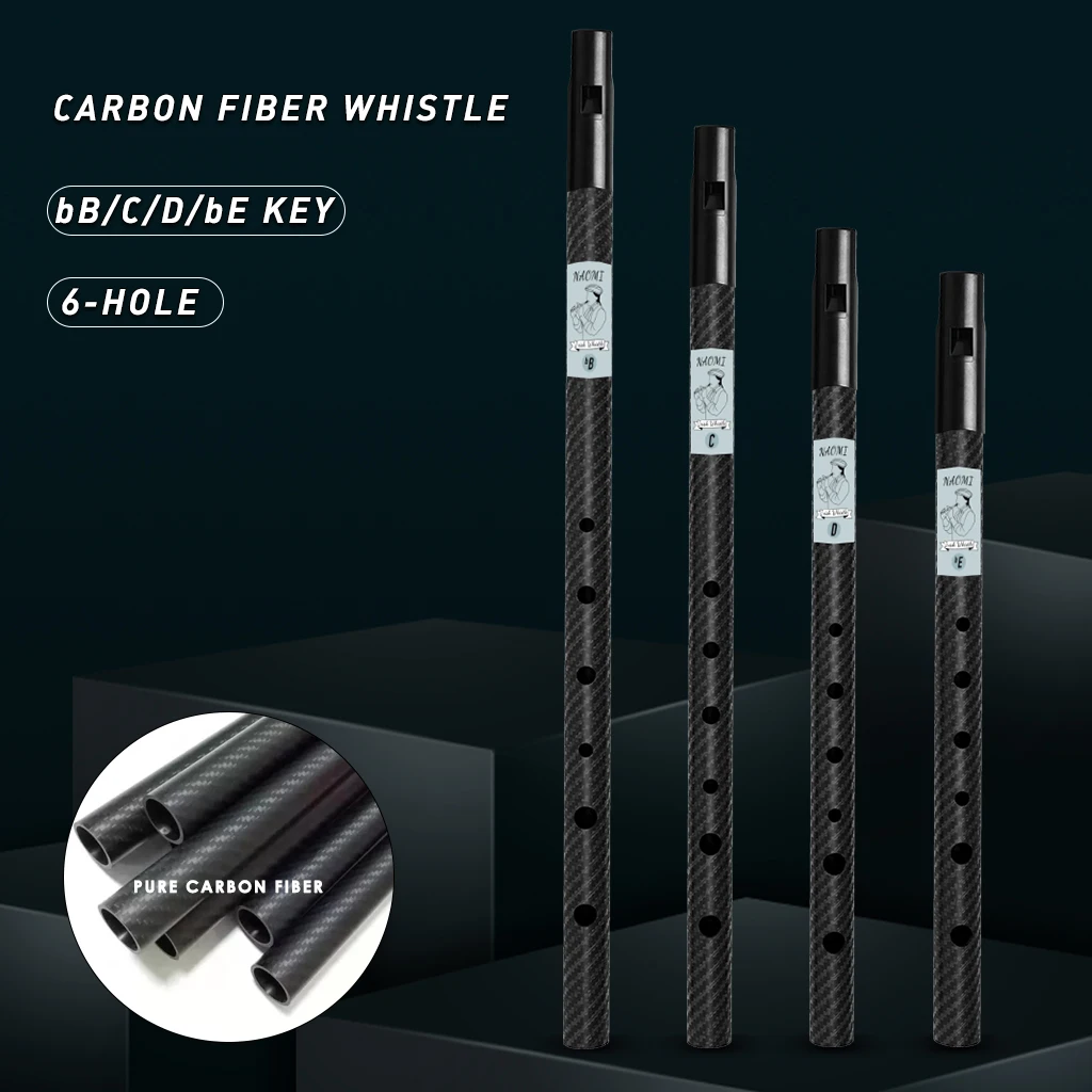 NAOMI Tin Whistle Irish Penny Whistle C Key D Key Pure Carbon Fiber Irish Flute bB bE Keys Flutes Woodwind