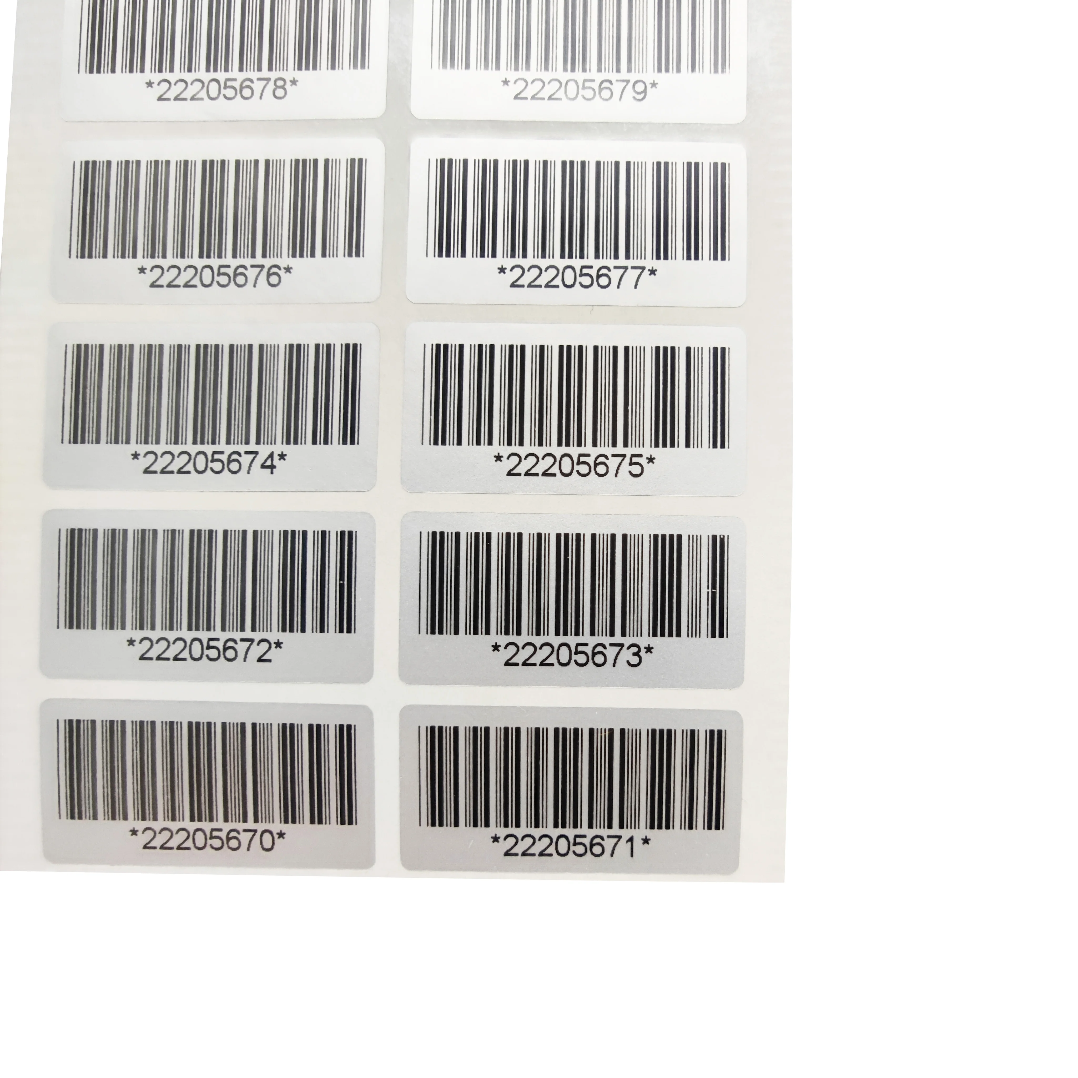 Imagem -04 - Tamper-proof Garantia Adesivo Selo de Segurança Anti-falsificação Etiqueta Garantia Número de Série Barcode Sticker 30x15 mm 100 Pcs