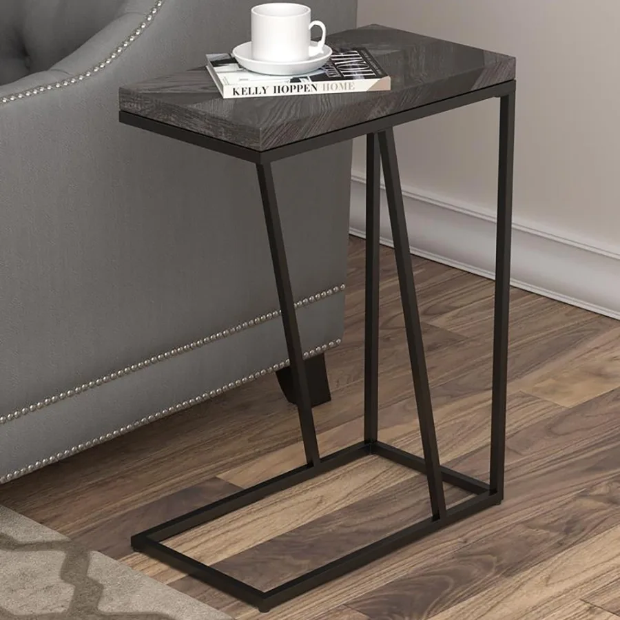 

Rustic Grey Herringbone and Sandy Black Accent Table