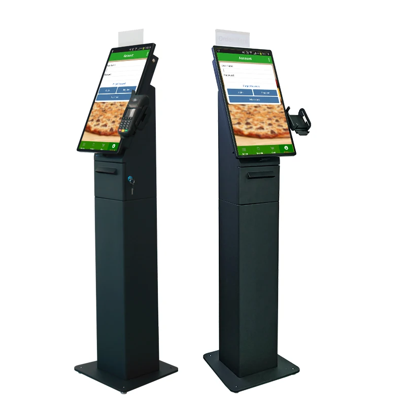 Floor Stand Kiosk Pos Machine 21.5inch Restaurant Kiosk X86/ARM Multi Touch Payment Kiosk With Optional Peripherals