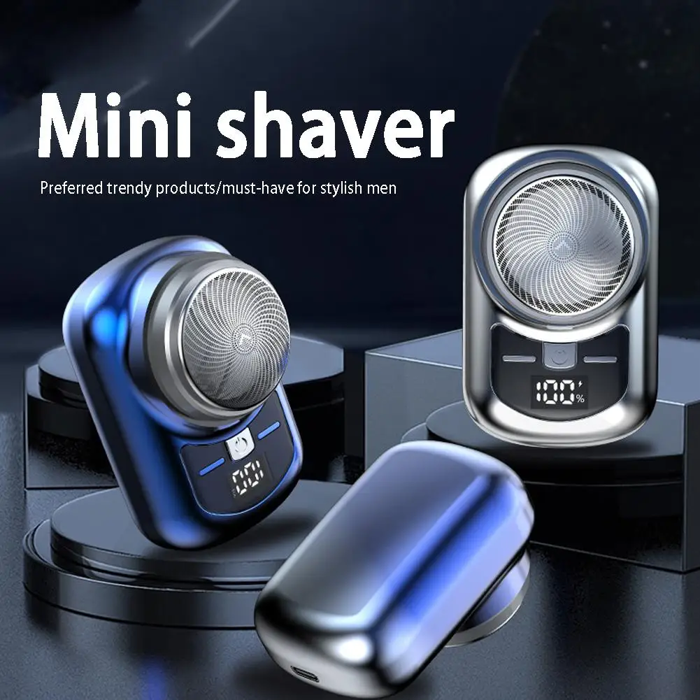 Mini Electric Travel Shaver For Men Pocket Size Portable Travel Car Home Razor Rechargeable Cordless Shaving Face Beard Razor