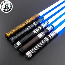 TXQSABER Zware Dueling RGB/Neo Pixel Glad Lightsaber Kleuren Veranderende Metalen Gevest Lock up Blaster Laser Jedi Zwaard Kinderen speelgoed