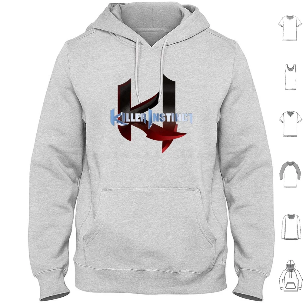 Killer Instinct Logo Hoodies Manga Longa Killer Instinct Mortal Kombat Fight Game Rare Fulgore Spinal Thunder Glacious