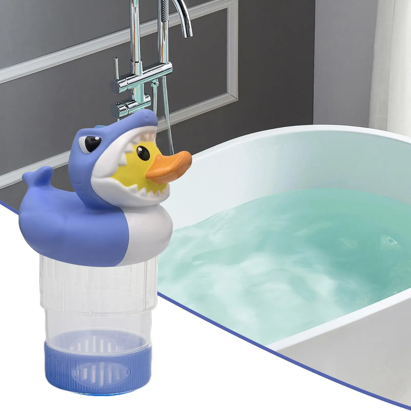 Поплавок для таблеток хлора, умный плавающий дозатор хлора для бассейна, энергосберегающий дозатор хлораторного фильтра большой емкости