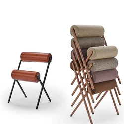 Silla creativa apilable para el hogar, sillón minimalista, moderno, artístico, sala de estar, celebridad de Internet, bolsa suave para comedor