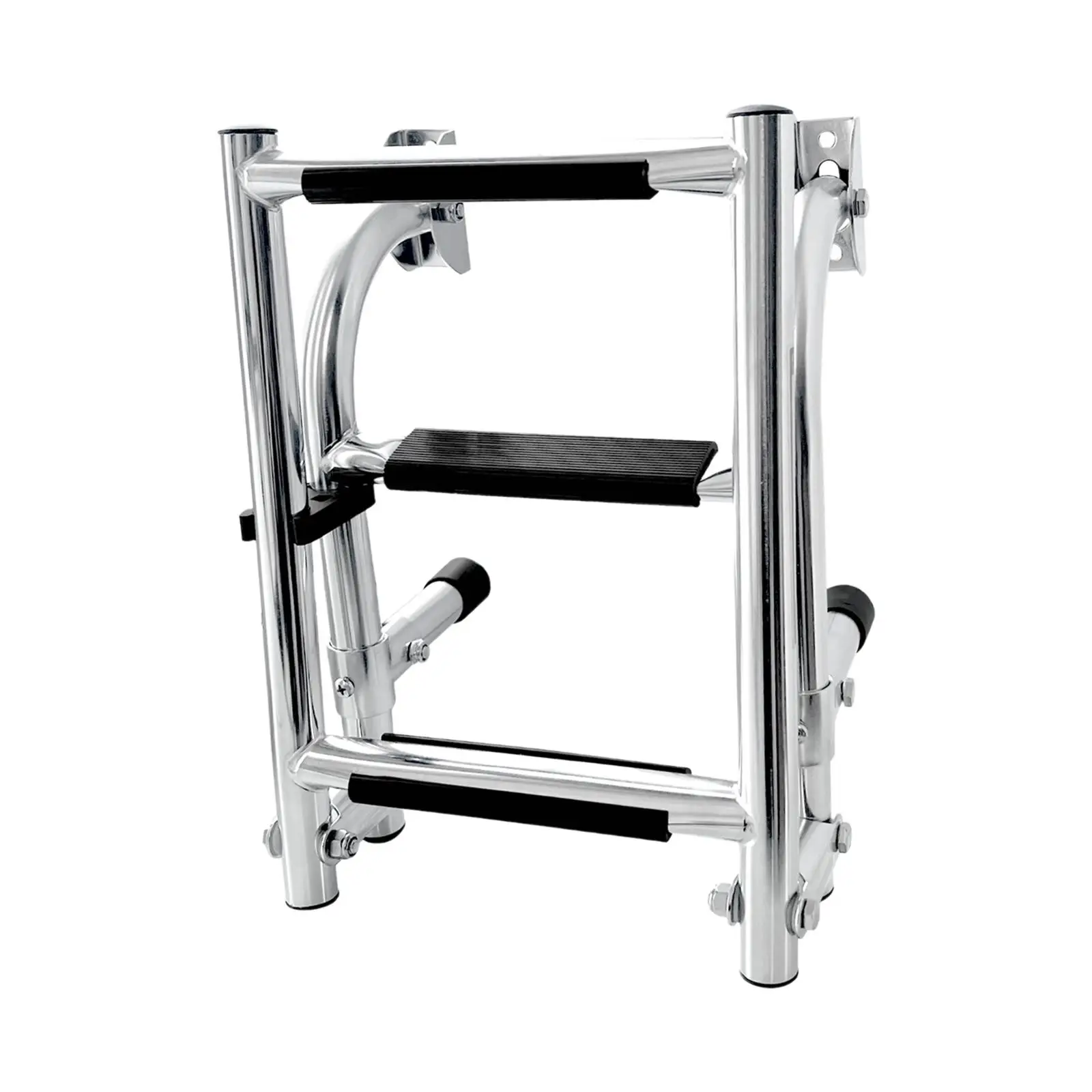 Folding Ladder for Boat Pontoon Kayak Dock Swimming Pool Stainless Steel Telescoping Non Slip