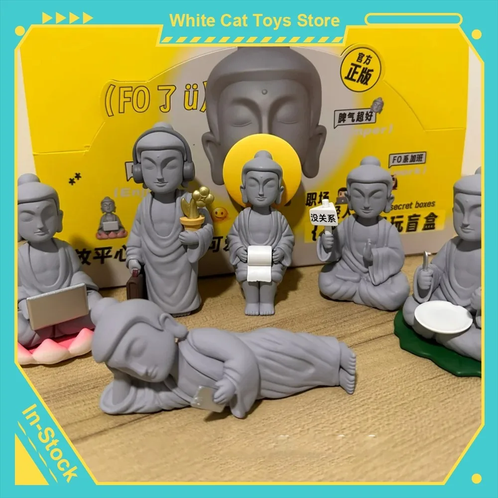 Fo Le U Relax Buddha's Tide Blind Box Buddha Anime Action Figure Guess Bag Cute Doll Mystery Box Collection Model Figurine Toys