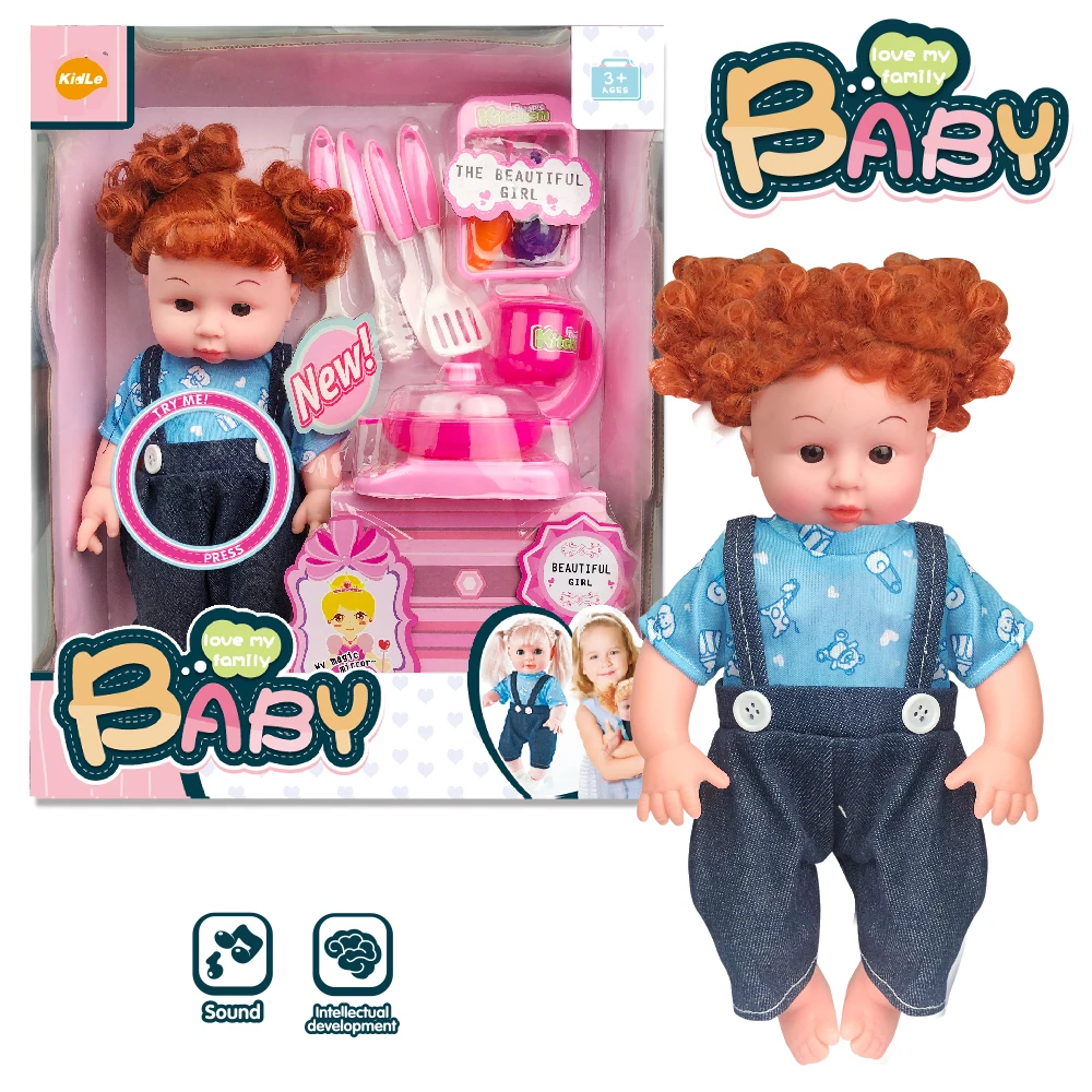 12 Voice Pack Electric 27 cm doll + tableware