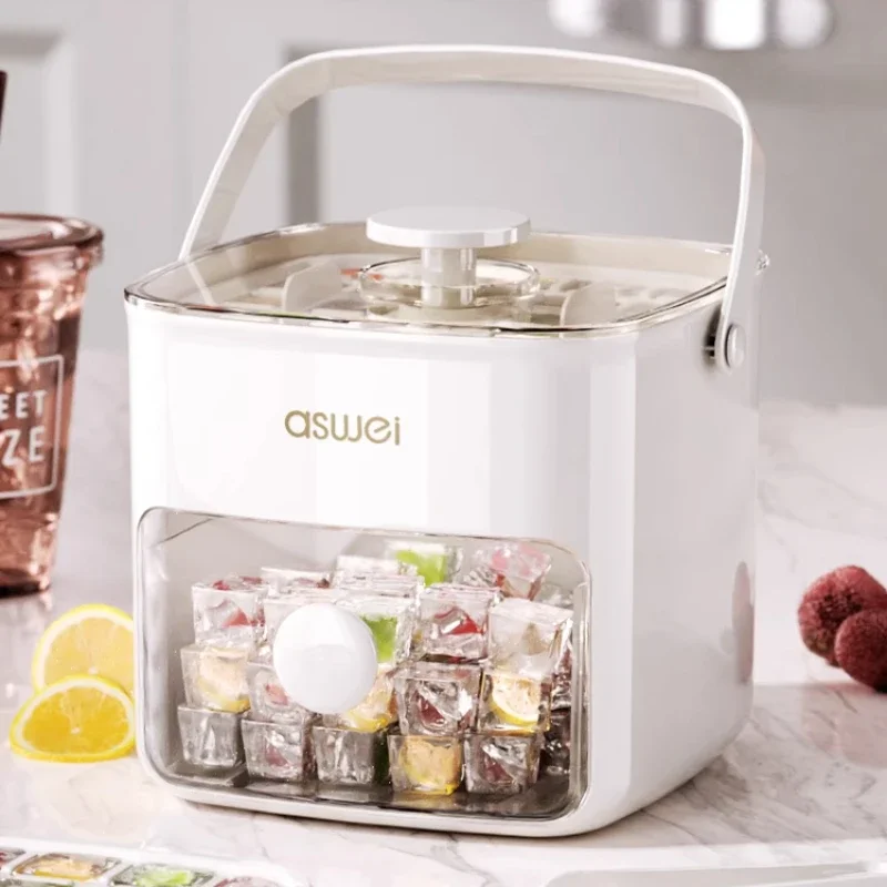 Press Ice Lattice Mold Large Capacity Ice Storage Grinder Frozen Ice Ball Box Household Food Grade Refrigerator sparkler‌ Cubes