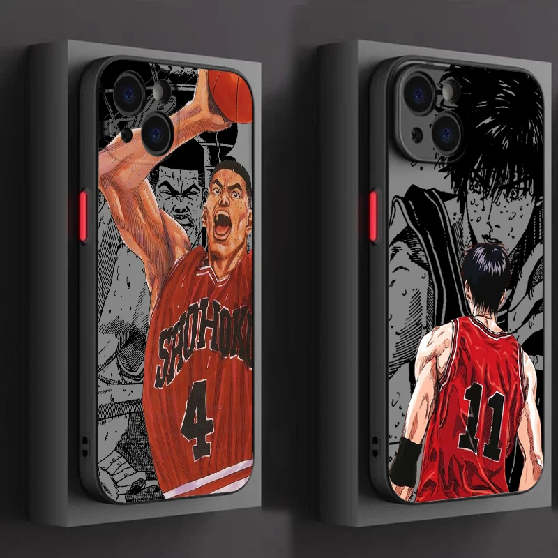 Sakuragi Hanamichi Slam Dunk Frosted Translucent For Apple iPhone 15 14 13 12 11 XS XR X 8 7 SE Pro Max Plus Mini TPU