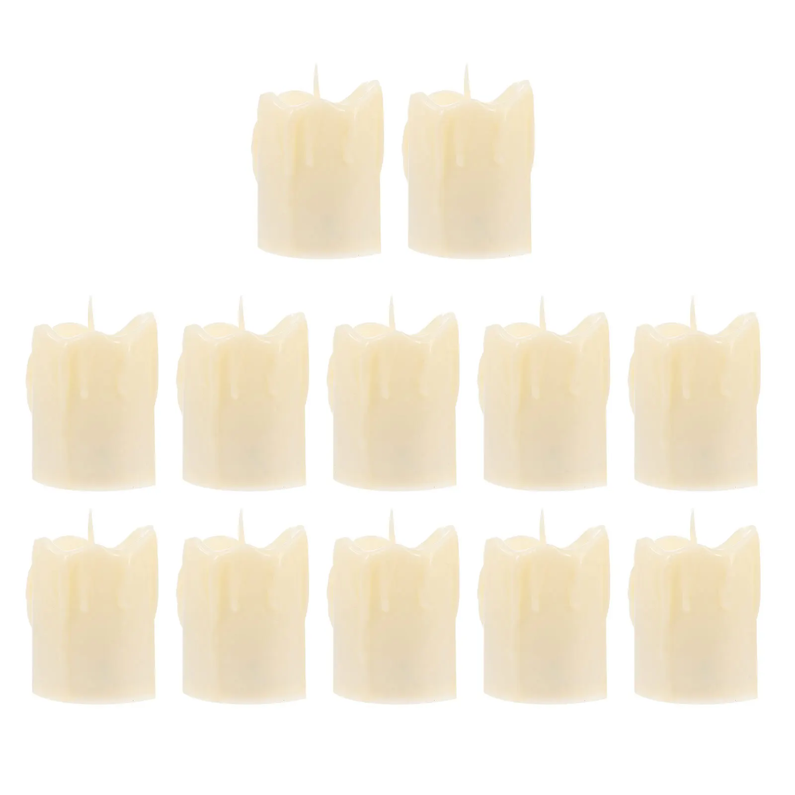 Lámparas LED de 12 Uds., luces de forma simulada, decoración de mesa de fiesta romántica, luz de ambiente para Festival de boda