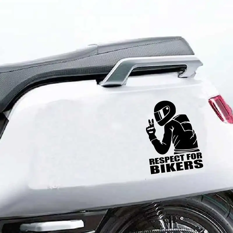 Respect For Bikers Car Motorcycle Vinyl  Waterproof Removable Decals for Auto Window, Body Racing Helmet B134