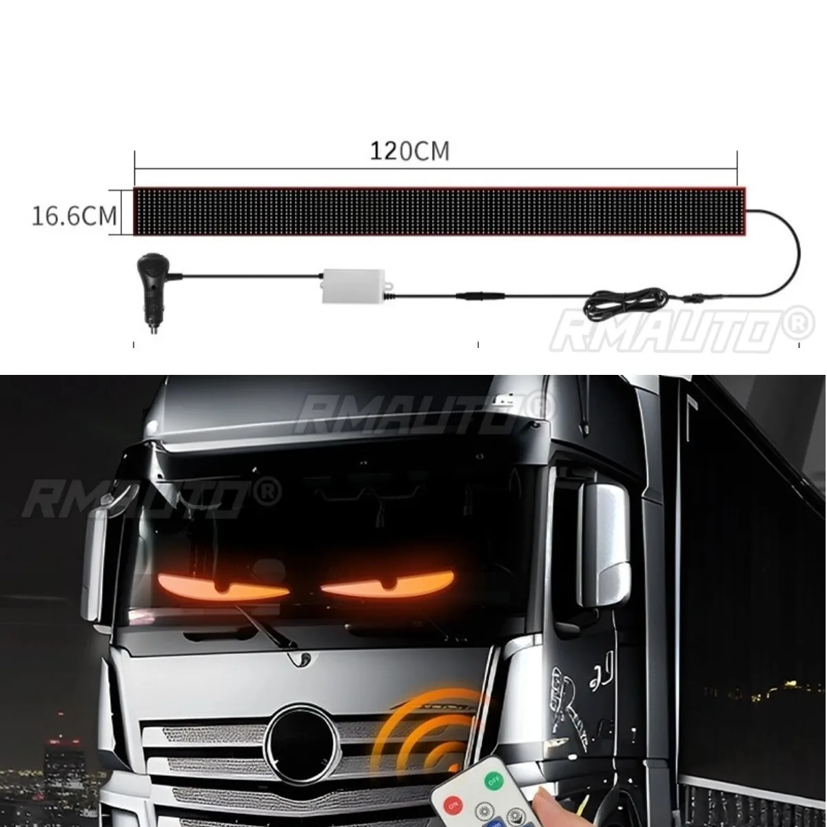 Window Decoration Lights Devil Eyes Light APP Control And Remote Controller Body Kit For Mercedes Benz Truck Car Accessories
