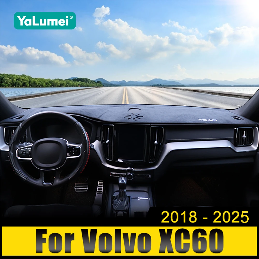 

Для Volvo XC60 2018 2019 2020 2021 2022 2023 2024 2025 крышка приборной панели автомобиля избегайте света козырек от солнца анти-УФ ковер нескользящий коврик