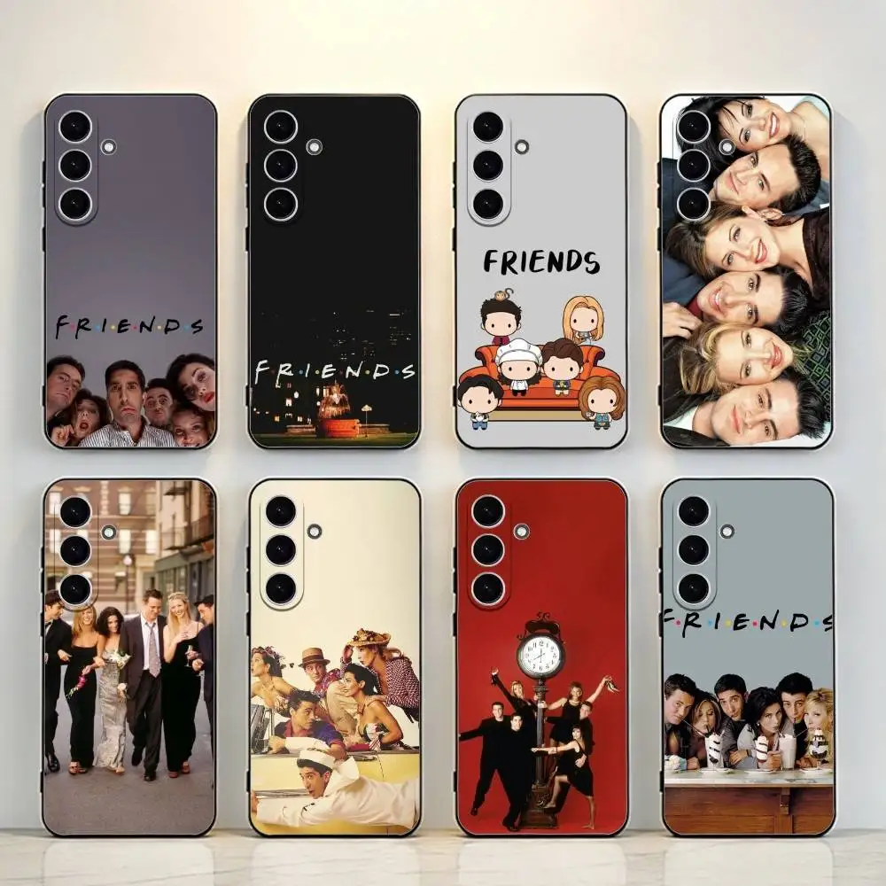 

Sitcom F-Friends Black Shell Phone Case For Samsung Galaxy A73,A72,A71,A70,A53,A52,A51,Others Soft Black Shell