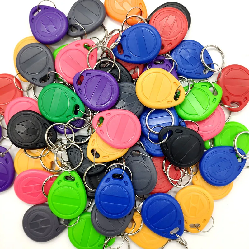 50pcs T5577 Rewritable 125KHz RFID Key Fob EM4305 Copy Writable Rewrite Duplicate RFID Tag Proximity Token Keyfobs Can Copy Card