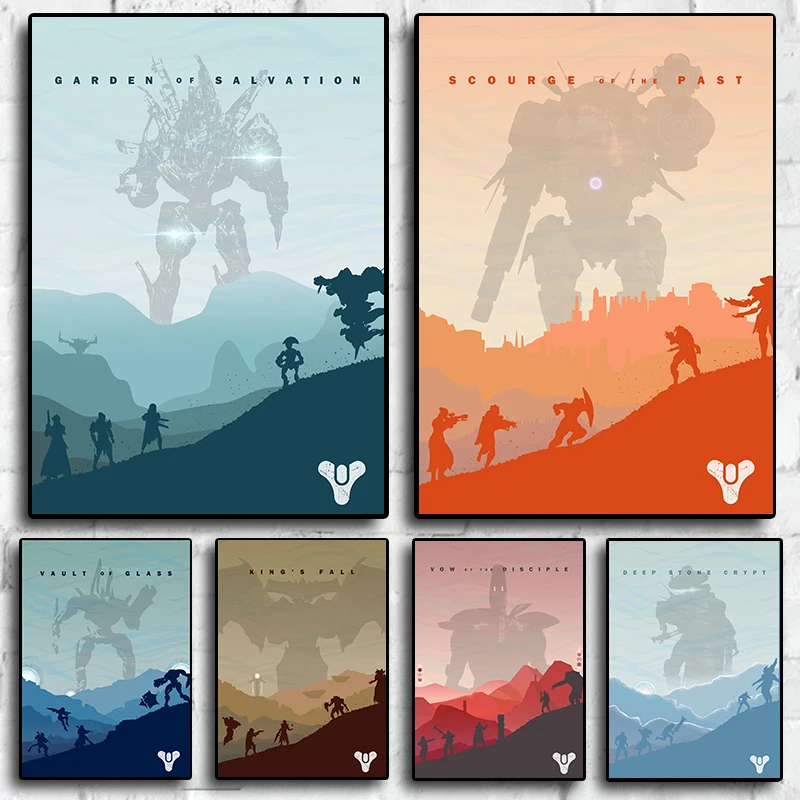 Destiny Raid Collection Video Game For Living Room Wall Art Decor Home Decoration Modern Design Retro Canvas Painting Posters