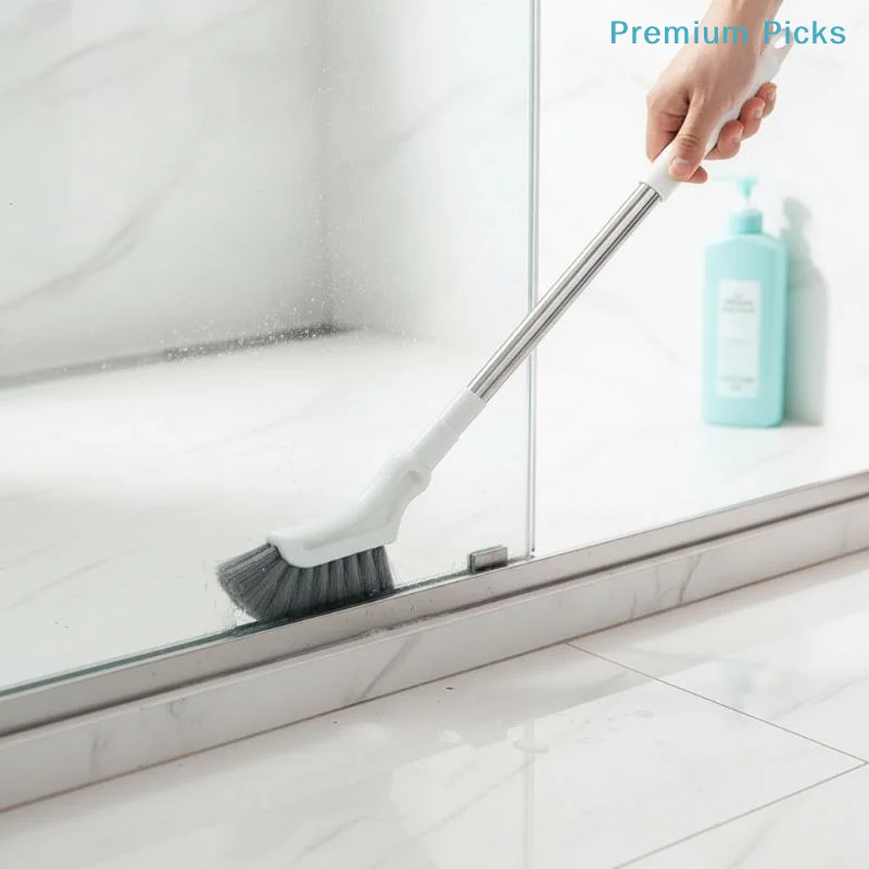 portableAdjustable Long Handle Cleaning Brush Retractable Narrow Head Perfect for Bathroom Toilet Window Gap Cleaning