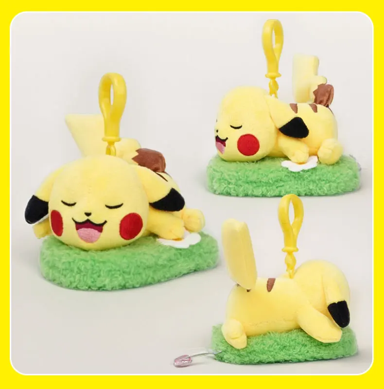 Tier Pokemon Serie Pikachu Piplup Eevee Espeon Sylveon Snorlax Kawaii Plüschtiere Niedlicher Anhänger Schlüsselanhänger Schlüsselanhänger Geburtstagsgeschenke – Detail 6
