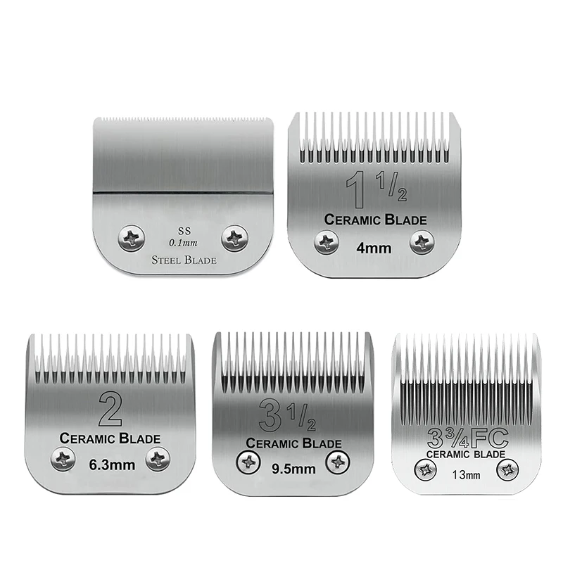 Pet Dog Cat Detachable Ceramic Blade Compatible with Andis,Oster A5&76,Wahl KM 10 Series Animals Grooming Clippers