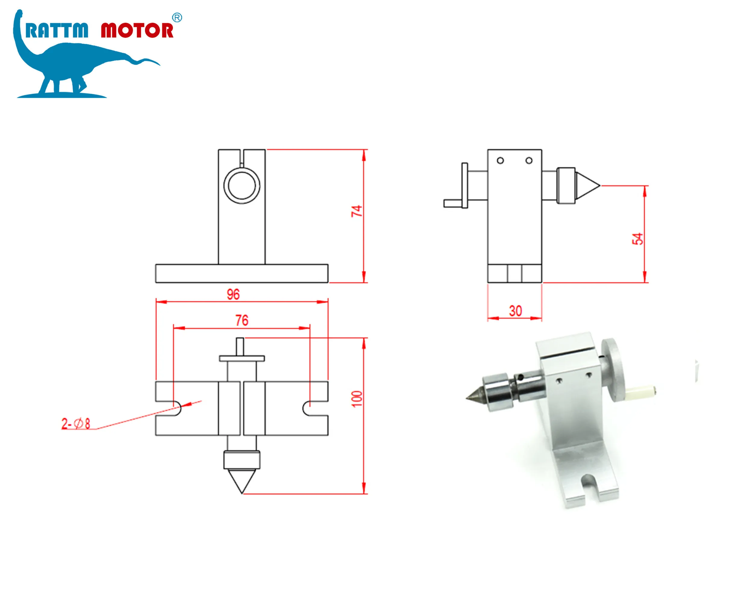 K12-65mm 4 jaw chuck 65mm 4th Axis & Tailstock CNC dividing Head/Rotation Axis for Mini CNC Router Woodworking Engraving Machine