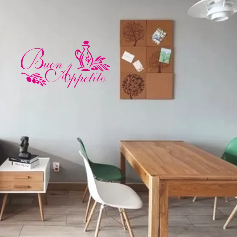 Buon Appetito Adesivo Murale Italian Home kitchen Wall Stickers Art Design Vinyl Decals For Dining Room Home Decoration #123