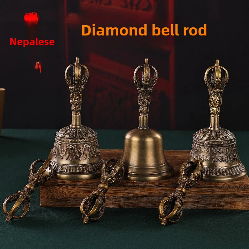 

Nepal Vajra Bell Dorje Five Spikes Loud Sound Good Echo Bronze Bell Bulk Order Discount