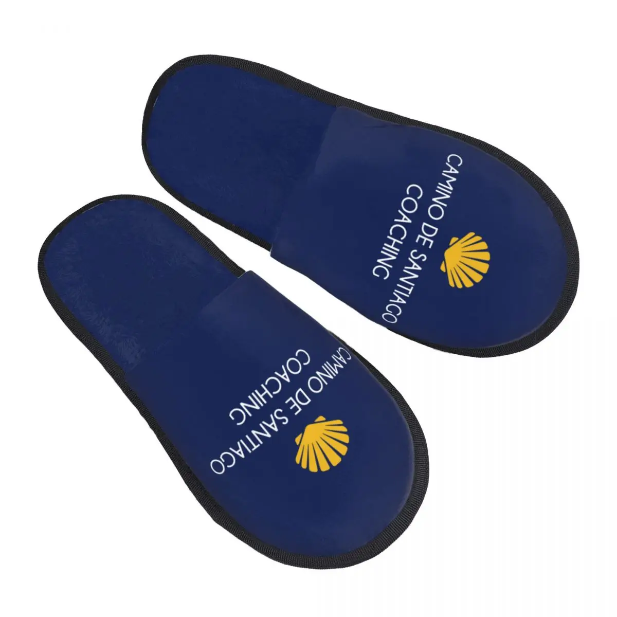 Custom Camino De Santiago De Compostela Shell Saint Memory Foam Slippers Women Comfy Warm House Slippers