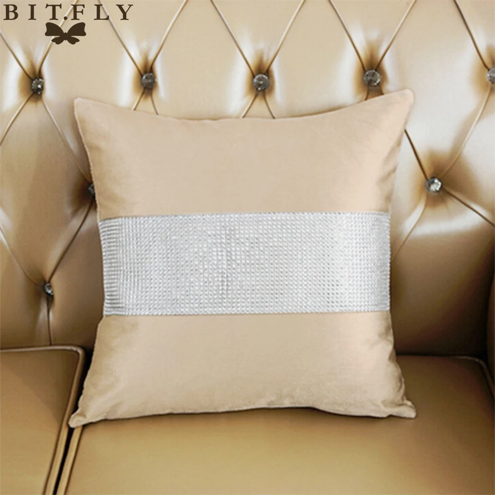 Pillow Cases Elegant Sequined Rhinestone Classic Elegant Cushion Covers for Wedding Party Sofa Decor Decorative Pillows