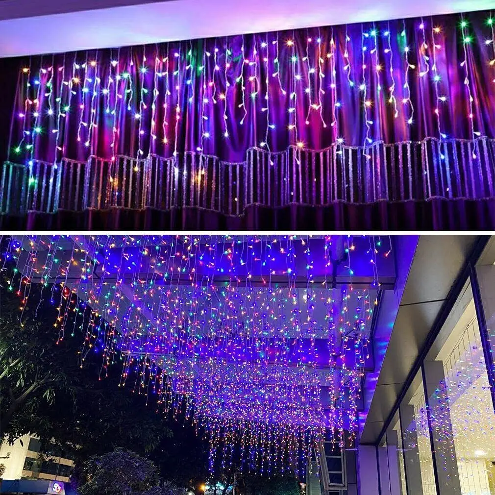 

Curtain Icicle Lights Wedding Party LED Fairy Christmas Indoor Outdoor