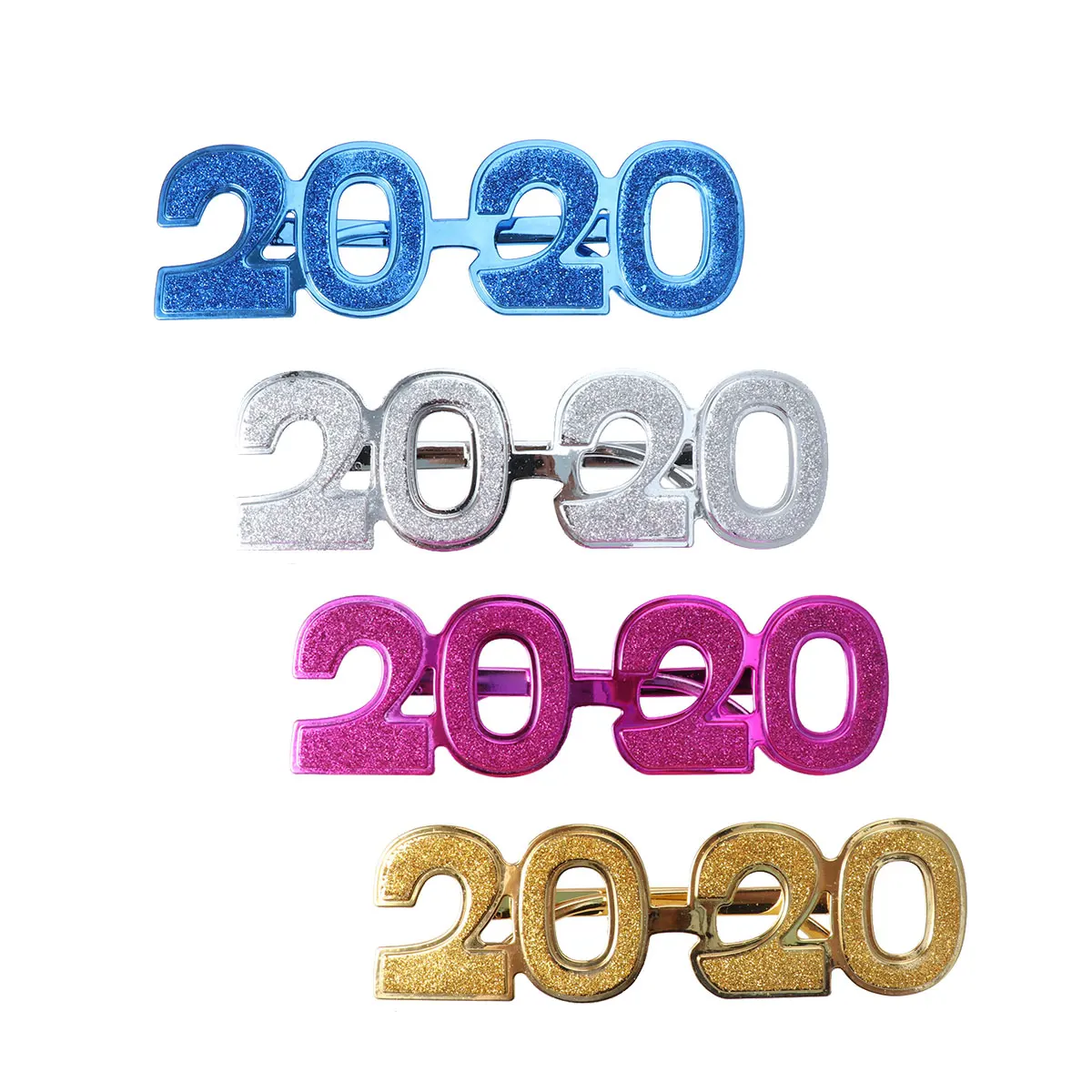 

4Pcs Party Glasses 2020 Number Frame Novelty Costume Accessories Photo Props New Year Celebration Supplies Novelty Glasses