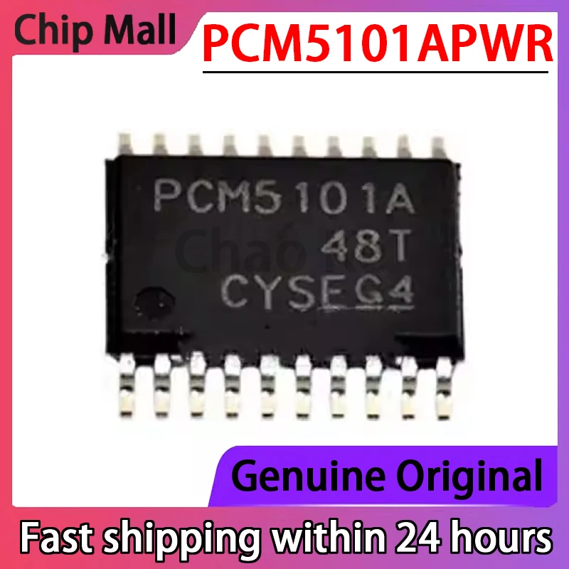 2PCS New Original PCM5101APWR Screen Printed PCM5101A TSSOP-20 Digital To Analog Converter Chip