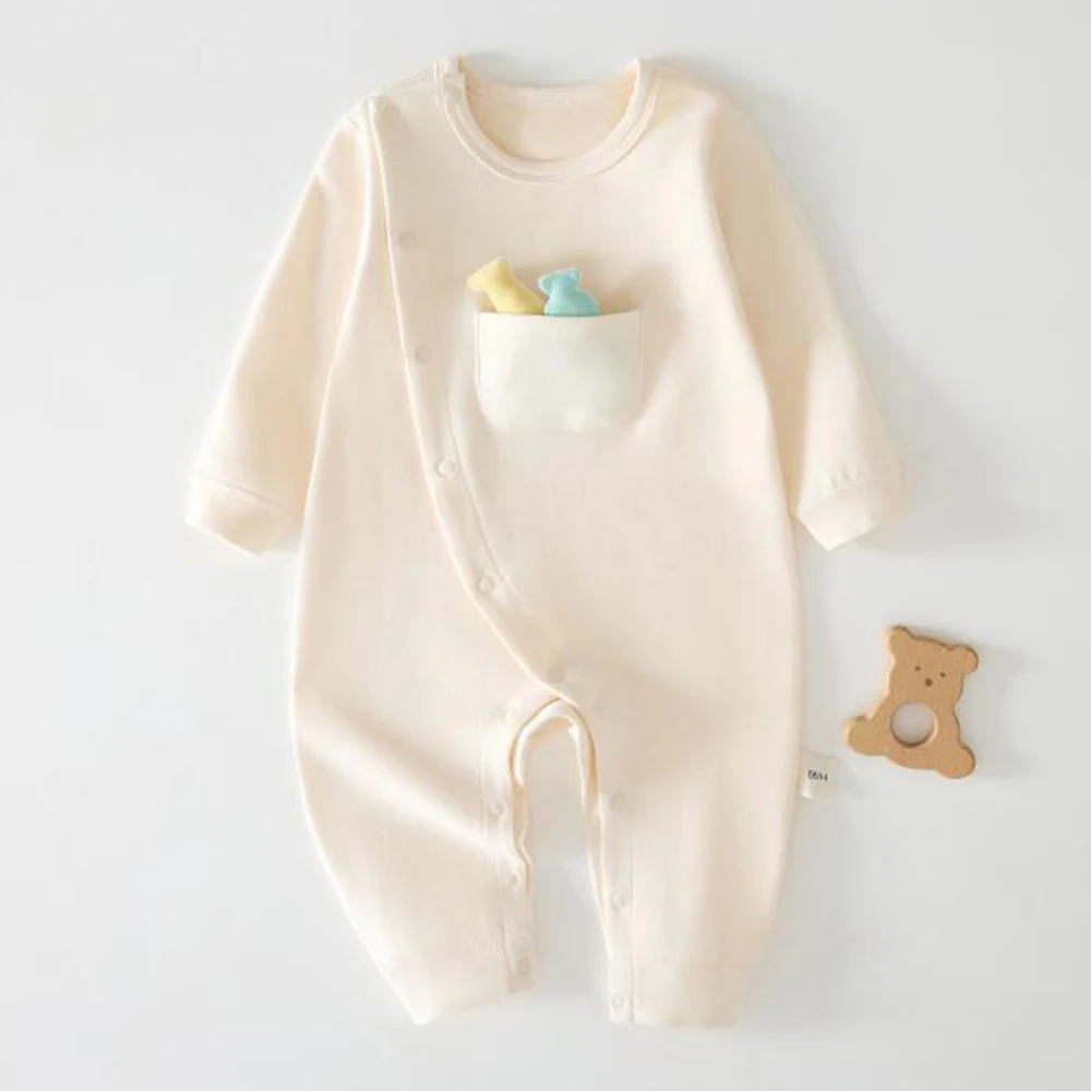 

Baby Girl Clothes Autumn Winter Long Sleeve Baby Rompers Cotton Solid Color Newborn Baby Boy Jumpsuit For Christmas Birthday