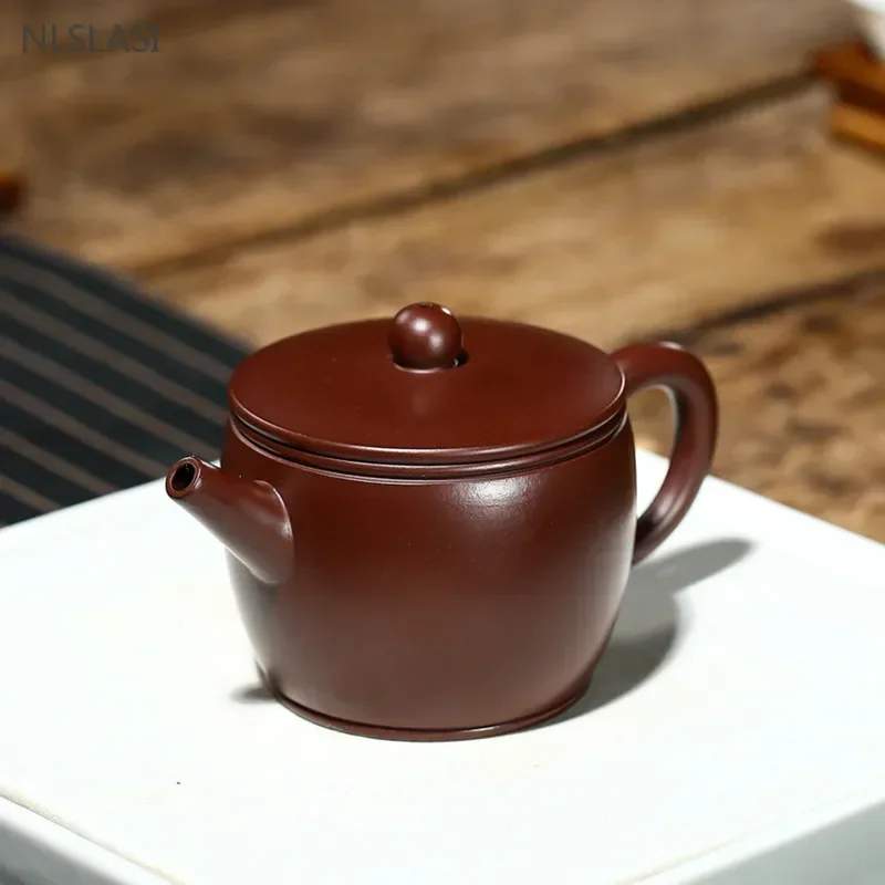 

140ml Classic Yixing Purple Clay Tea Pot Zhu Mud 7 Hole Filter Beauty Kettle Handmade Custom Teapot Chinese Zisha Tea Infuser