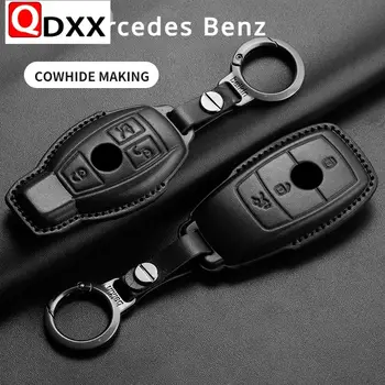 Kožený kryt klíče od auta od Mercedes Benz ACESG Třída CLE CLA GLC W177 W205 W213 W222 X167 AMG 6 nejlepší prodej Kožený kryt klíče od Mercedes-Benz - №4