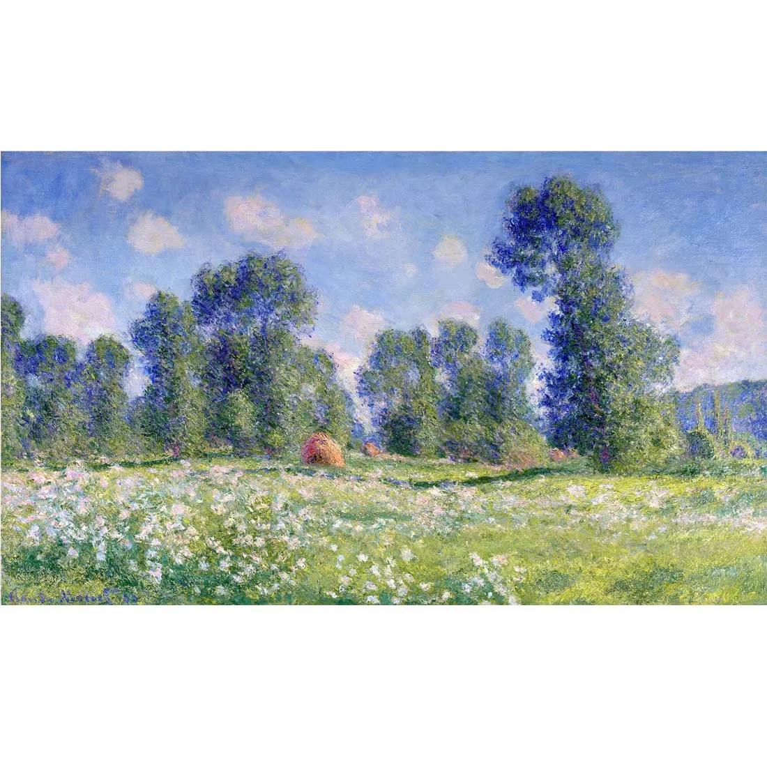 1Effect of Spring, Giverny by Camille Pissarro Handmade famous oil painting reproduction Landscape oil pianting for living room