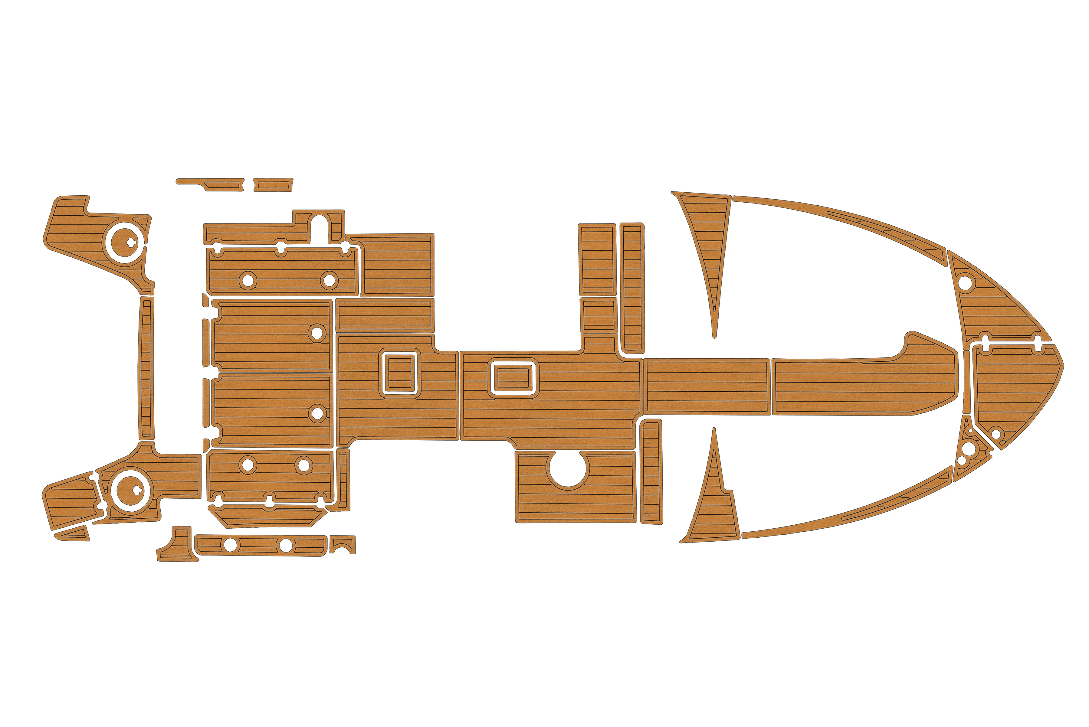 Eva foam Fuax teak seadek marine floor For 2020-2024 Boston Whaler 280 Montauk Cockpit Swim platform bow  1/4